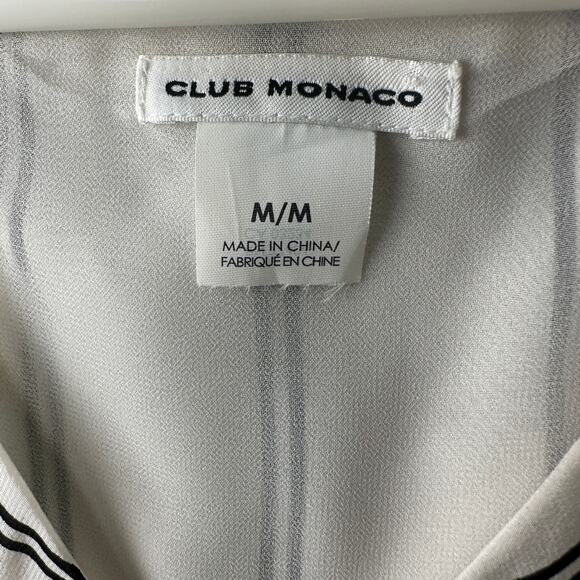 Club Monaco White Chevron Sleeveless Blouse – Size M - Picture 3 of 6